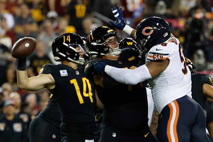 Sam Howell says a lot of disappointing things came out of the 40-20 blowout loss to the Bears.